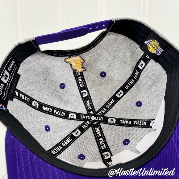 Los Angeles Lakers NBA Ultra Game Grey Snap Back Adjustable Adult Hat Cap - Picture 6 of 6